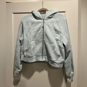 Women's Luluelemon Scuba oversized light blue hoodie. Full zip.